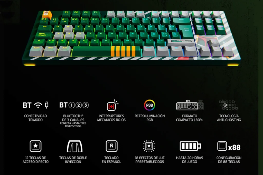 Teclado mecánico Boba Fett 
