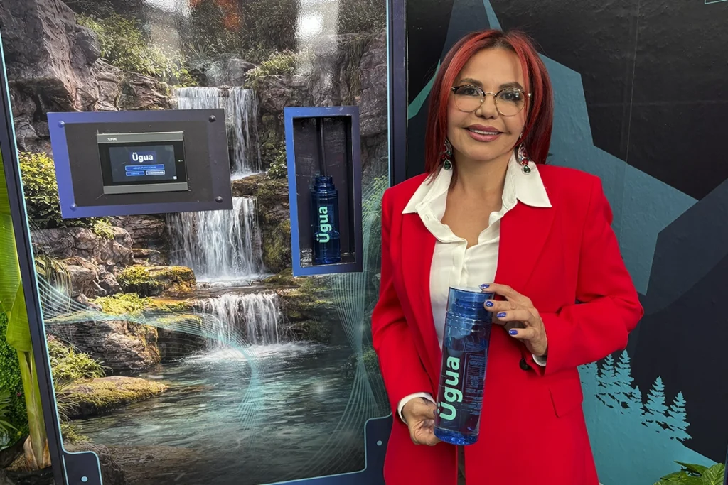 agua de manantial recreada